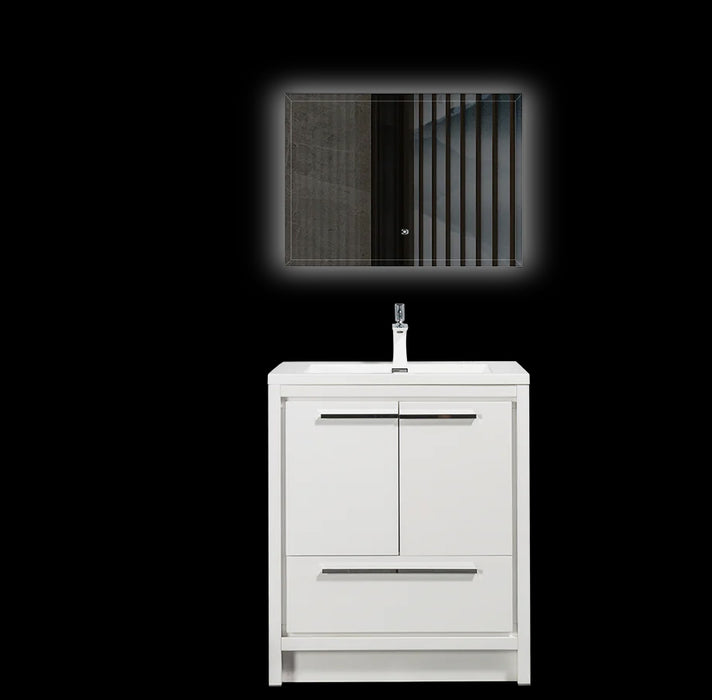 ALLIER Free-Standing Vanity White/White