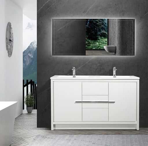 ALLIER Free-Standing Vanity White/White