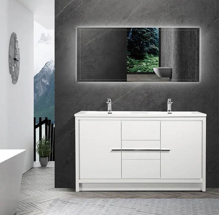 ALLIER Free-Standing Vanity White/White