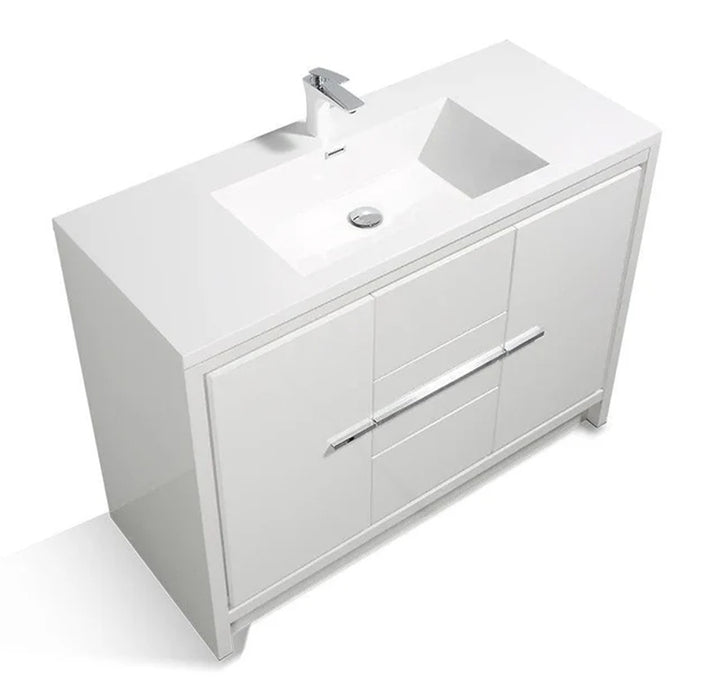 ALLIER Free-Standing Vanity White/White