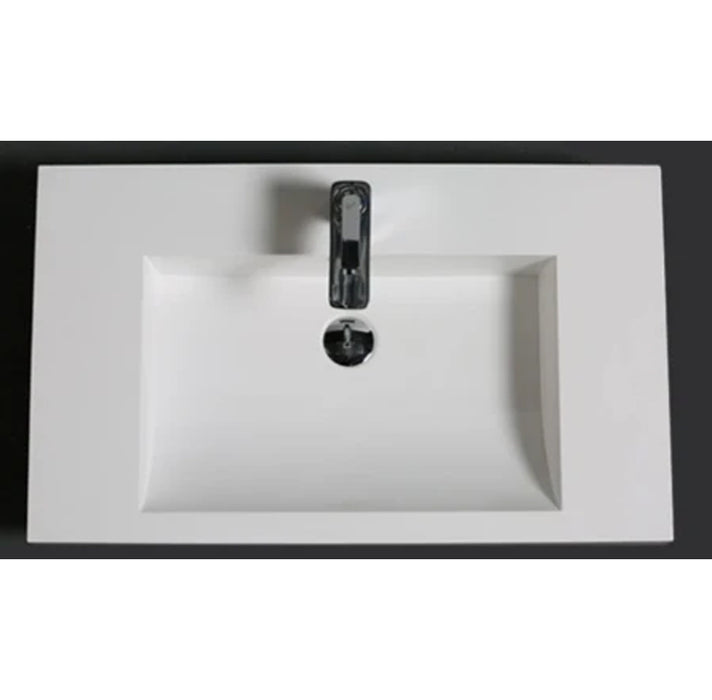 ANGELA Rosewood/White Floating Wall-Mounted Vanity (Single or Double Sink)