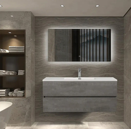 EDI Floating Wall-Mounted Vanity - with White Glossy Basin