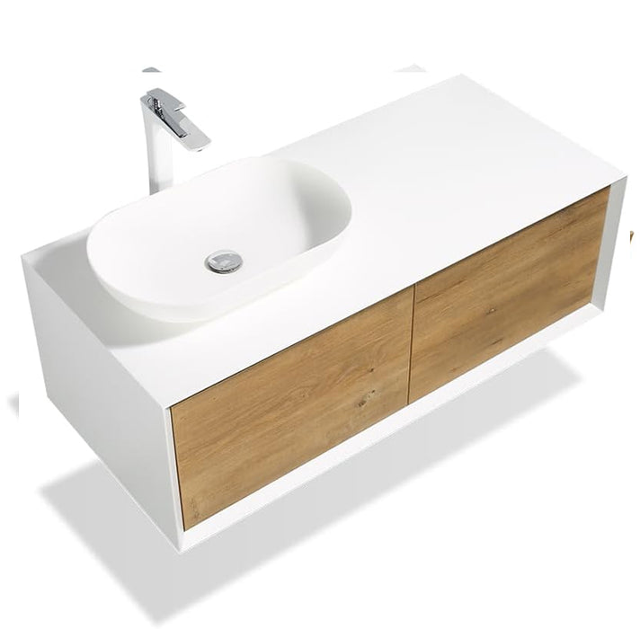 FIONA Floating Wall-Mounted Vanity with MDF Laquered Countertop