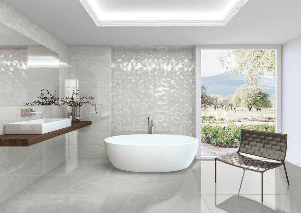 ALT013SJ Altamura Silver Polished Large Format 48 x 48 Porcelain Tile