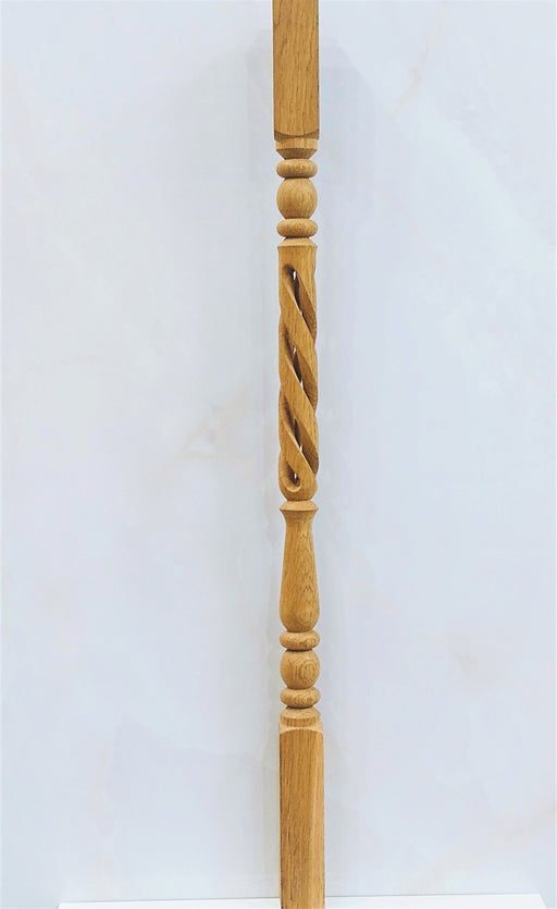 Baluster Twist White Oak Square Top 1-3/4" x 36" H