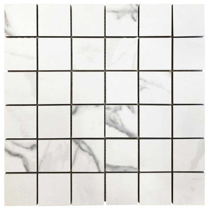 Calacatta Porcelain Mosaic Hexagon 3" x 3"- sold by piece