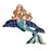 Fujiwa Mermaid with Dolphin MER-01 Watermark Mosaic Pool Tile