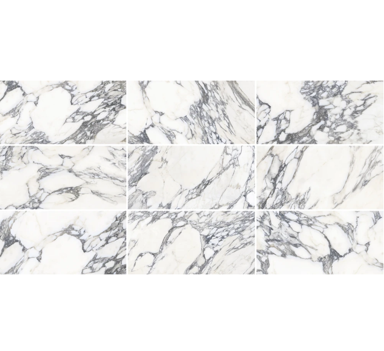 Marmi Arabesque Nero Polished Large Format Porcelain Tile 24" x 48"