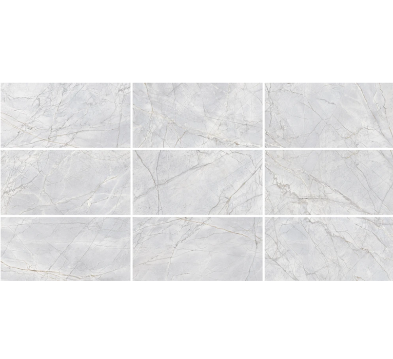 Marmi Invisible Grey Polished Large Format Porcelain Tile 24" x 48"