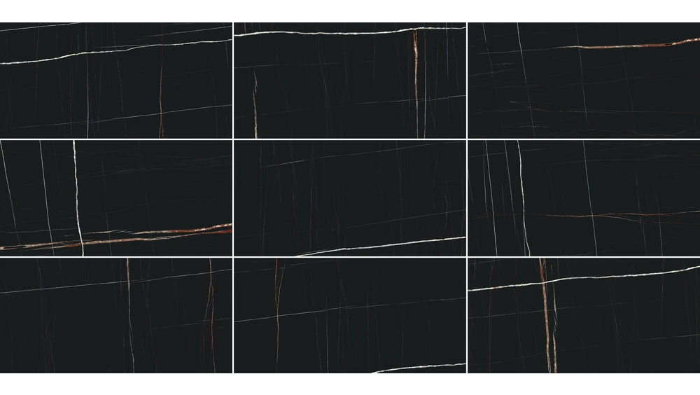 Marmi Sahara Noir Polished Large Format Porcelain Tile 24" x 48"