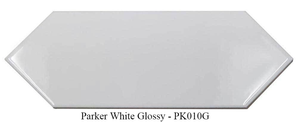 Parker White Glossy Ceramic Mosaic Tiles 4" x 12" by Ottimo