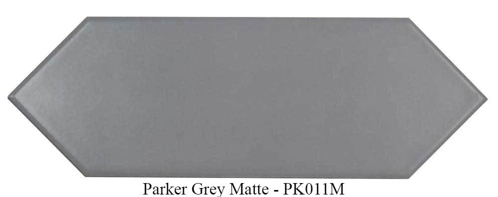 Parker Grey Matte Ceramic Tiles 4" x 12" Glossy by Ottimo