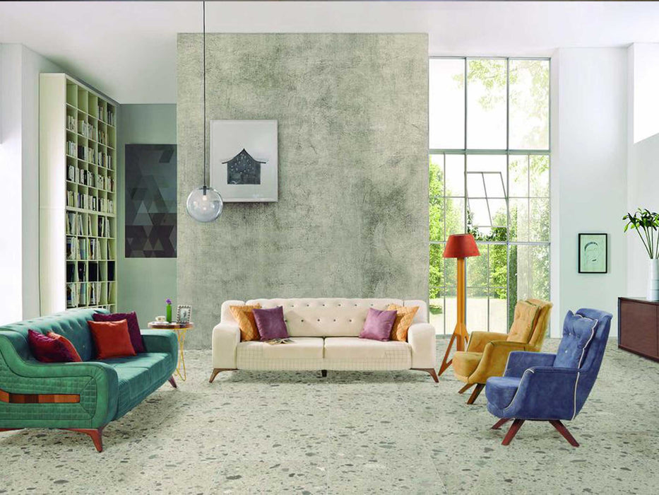 Sweet Home SWH10J Large Format Tile Terrazza White Porcelain Tile 24" x 48"