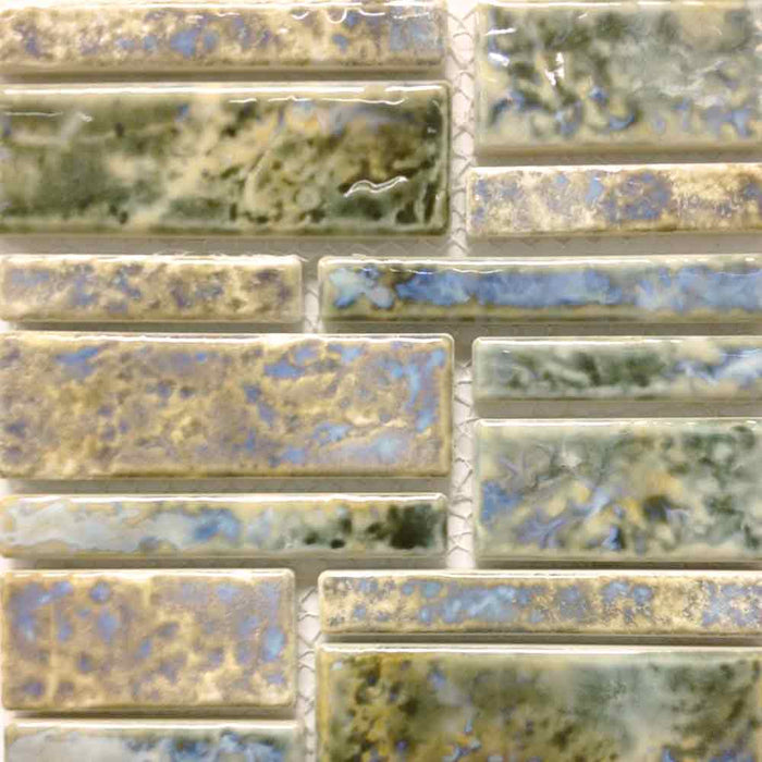 Pilos-406 Satin Pearl Fujiwa Porcelain Pool Tile Random Made In JAPAN