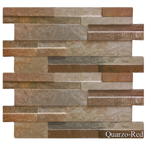 Quarzo Red Fujiwa Porcelain Pool Tile 6 1/4" x 16"