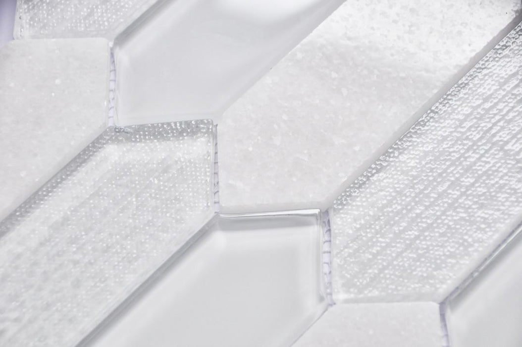 ROYAL092 Glass and Marble Mosaic 10" x 12" - sold by piece