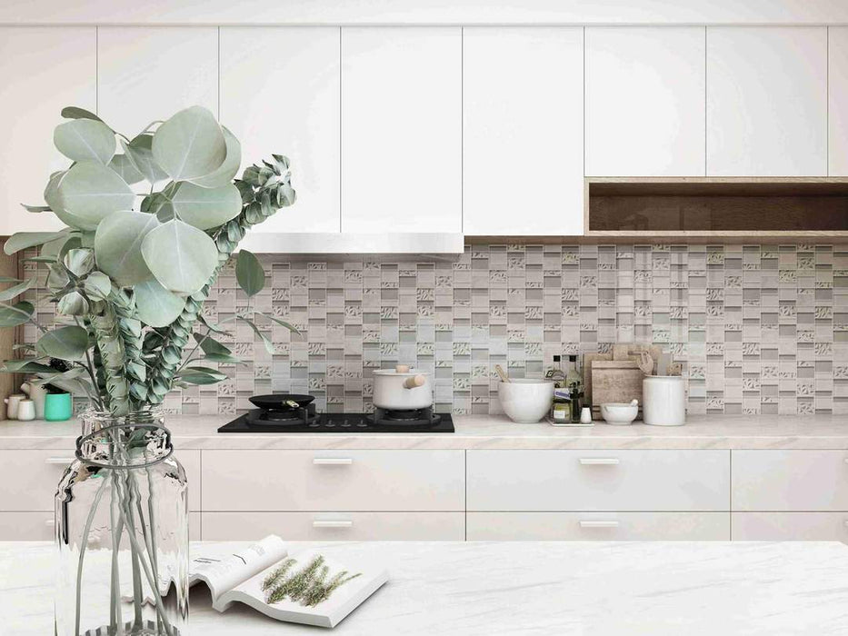 ROYAL132 Glass with Marble Mosaic - sold by piece