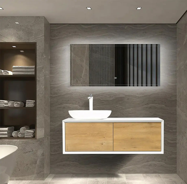 FIONA Floating Wall-Mounted Vanity with MDF Laquered Countertop