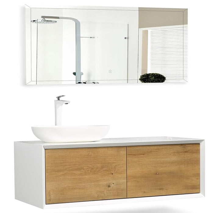 FIONA Floating Wall-Mounted Vanity with MDF Laquered Countertop