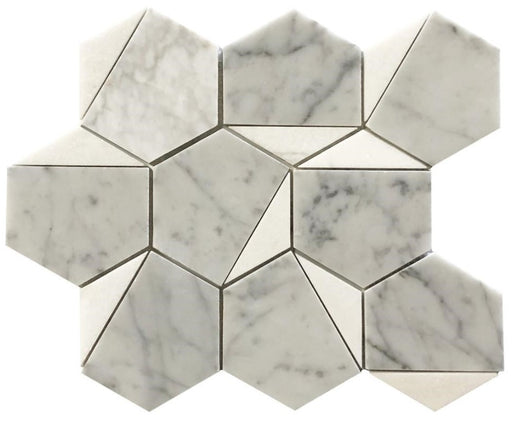 Arya Marble Thasso White Carrara Stone Ott Mosaic