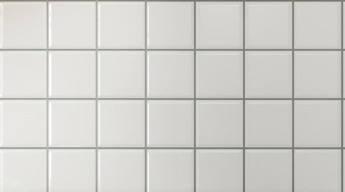 Orly WHITE ATM Ceramic Wall Tile 4" x 4'