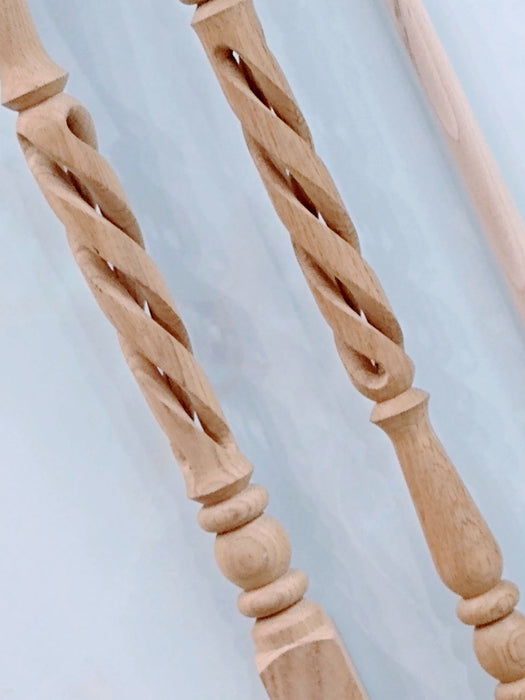 Baluster Colonial Beech Wood Square Top 1-1/4" x 38" H