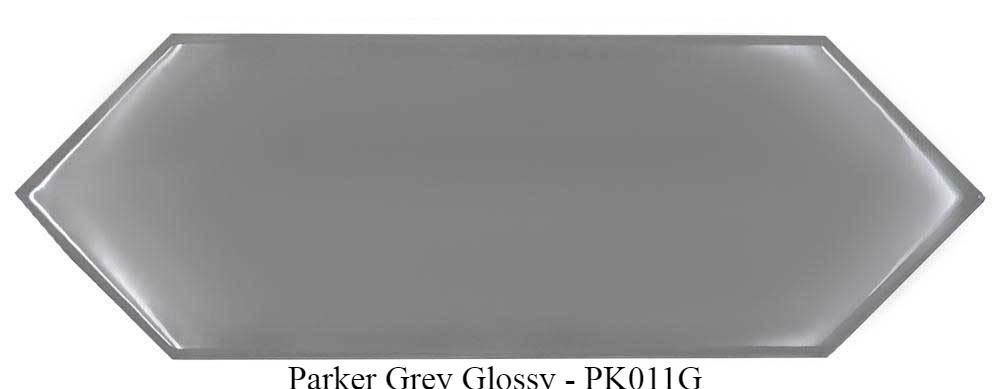 Parker Grey Glazed Ceramic Tiles 4" x 12" Glossy by Ottimo