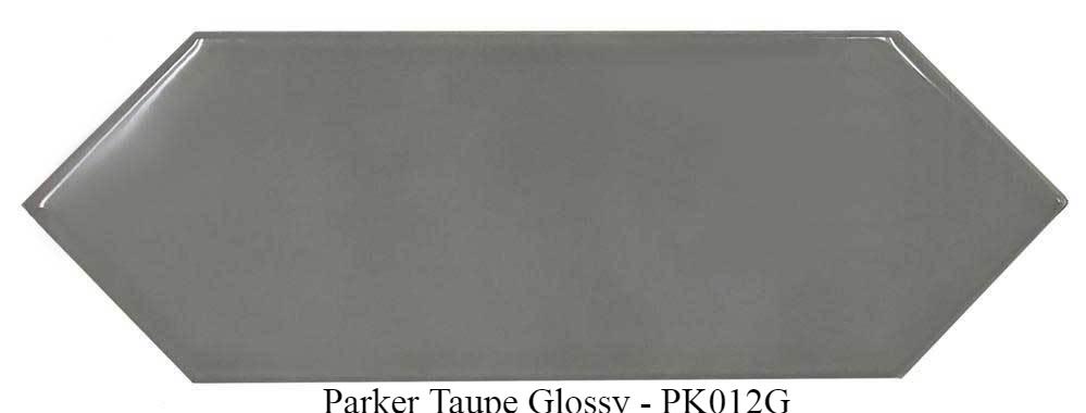 Parker Taupe Glazed Ceramic Tiles 4" x 12" Glossy by Ottimo