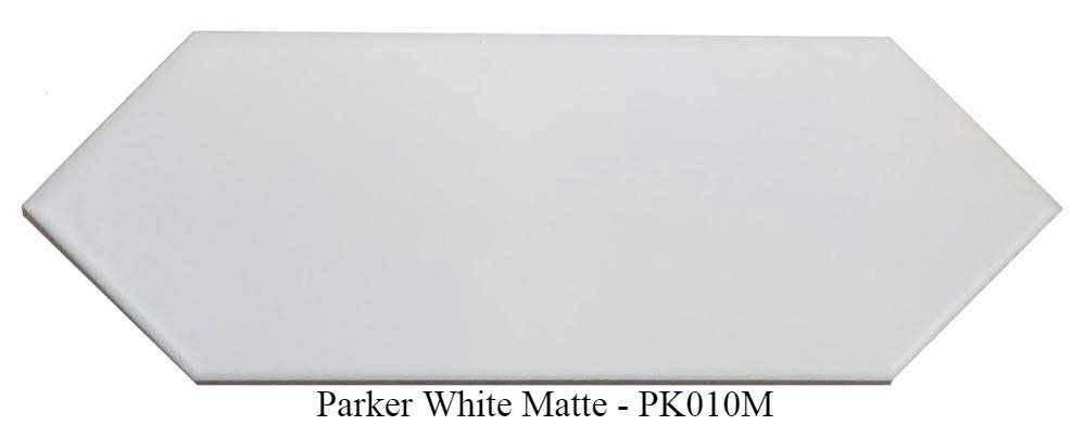 Parker White Matte Glazed Ceramic Tiles 4" x 12" by Ottimo